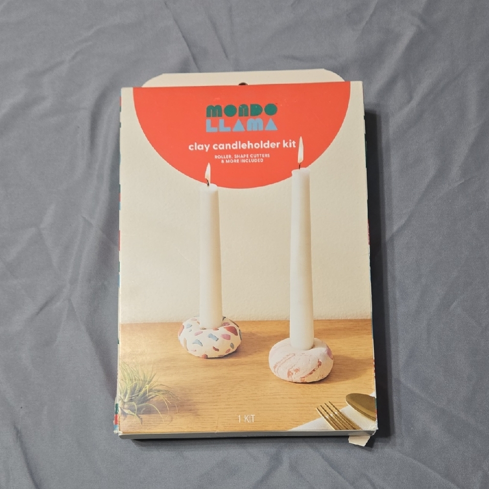 Mondo Llama Clay Candleholder Kit - Multicolor